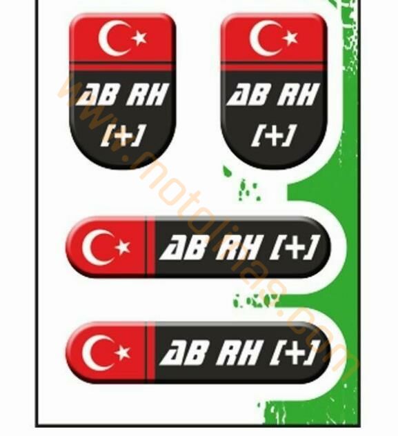 KAN GRUBU ETİKETİ 4 LÜ DAMLA  ABRH+ KAN GRUBU STİCKER SETİ SU GEÇİRMEZ