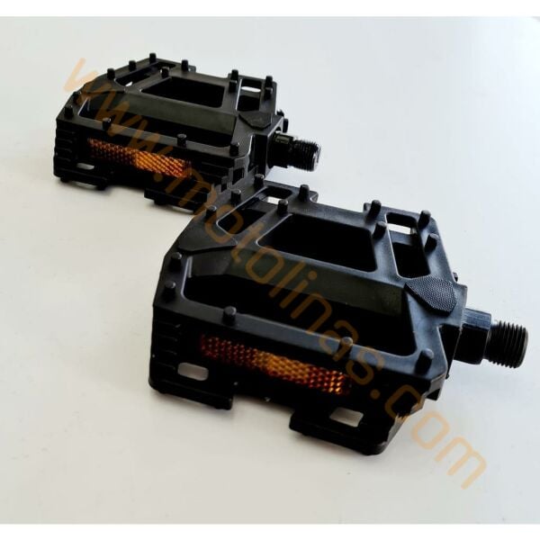 BİSİKLET PEDAL MTB ÇİFT BİLYALI SİYAH GENİŞ REFLEKTÖRLÜ ATL