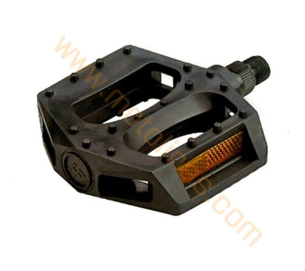 BİSİKLET PEDAL MTB ÇİFT BİLYALI SİYAH GENİŞ REFLEKTÖRLÜ ATL