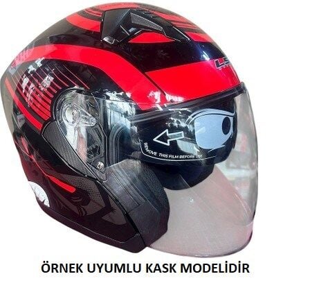 Motosiklet Kask Camı Şeffaf Visor Çenesiz Kask LS5 Uyumlu Yedek Siperlik