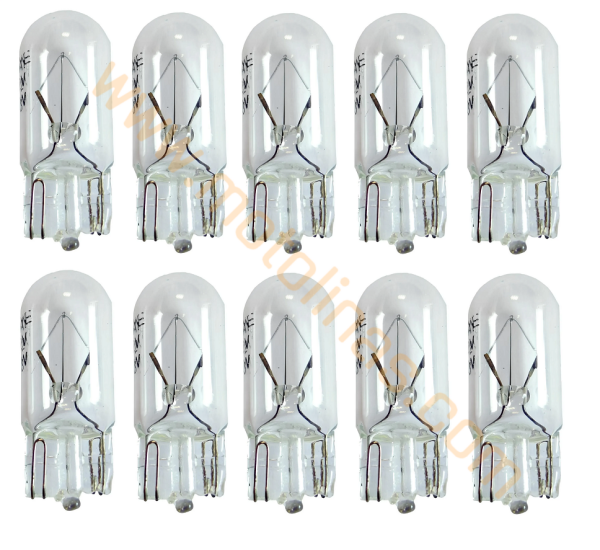 Sinyal/park Ampulu Dipsiz Şeffaf Cam T10 12v - 5w 10 Adet