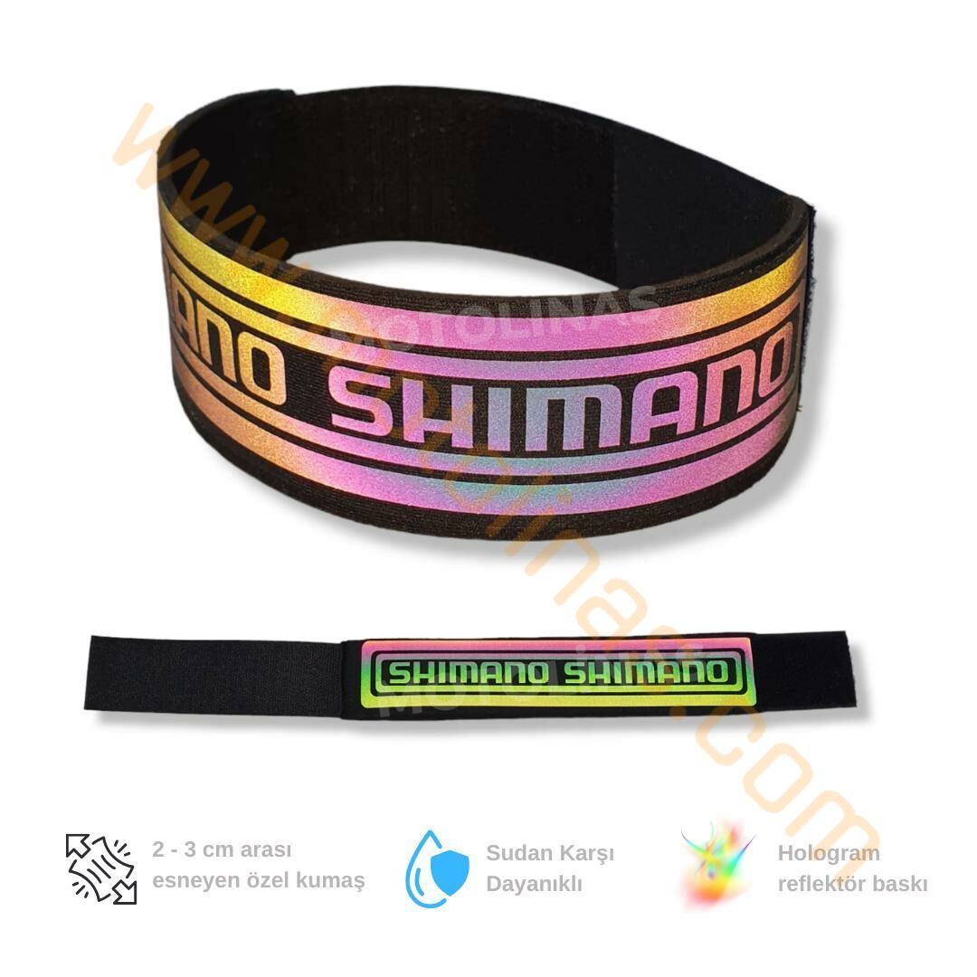 BİSİKLET SHIMANO BİLEK VE KADRO BANDI RENKLİ HOLOGRAMİ ÖZEL REFLEKTÖR