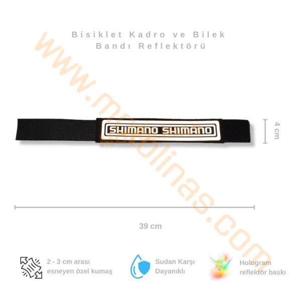 BİSİKLET SHIMANO BİLEK VE KADRO BANDI GRİ HOLOGRAM ÖZEL REFLEKTÖR