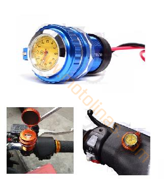 MOTOSİKLET CNC SAAT + USB ÇIKIŞI MAVİ AYNA BAĞLANTI+ KAPORTA MANTAJ