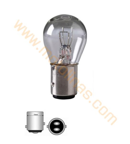 12V ARKA STOP AMPÜLÜ ÇİFT DEVRE SARI 4 adet