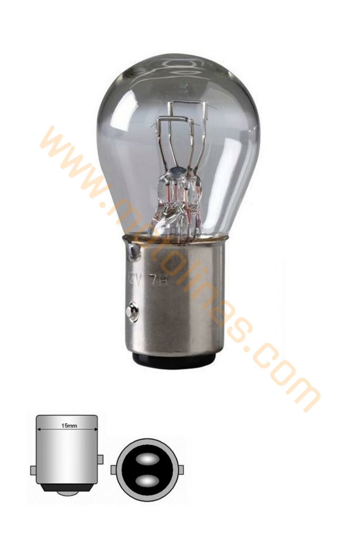 12V ARKA STOP AMPÜLÜ ÇİFT DEVRE SARI 4 adet