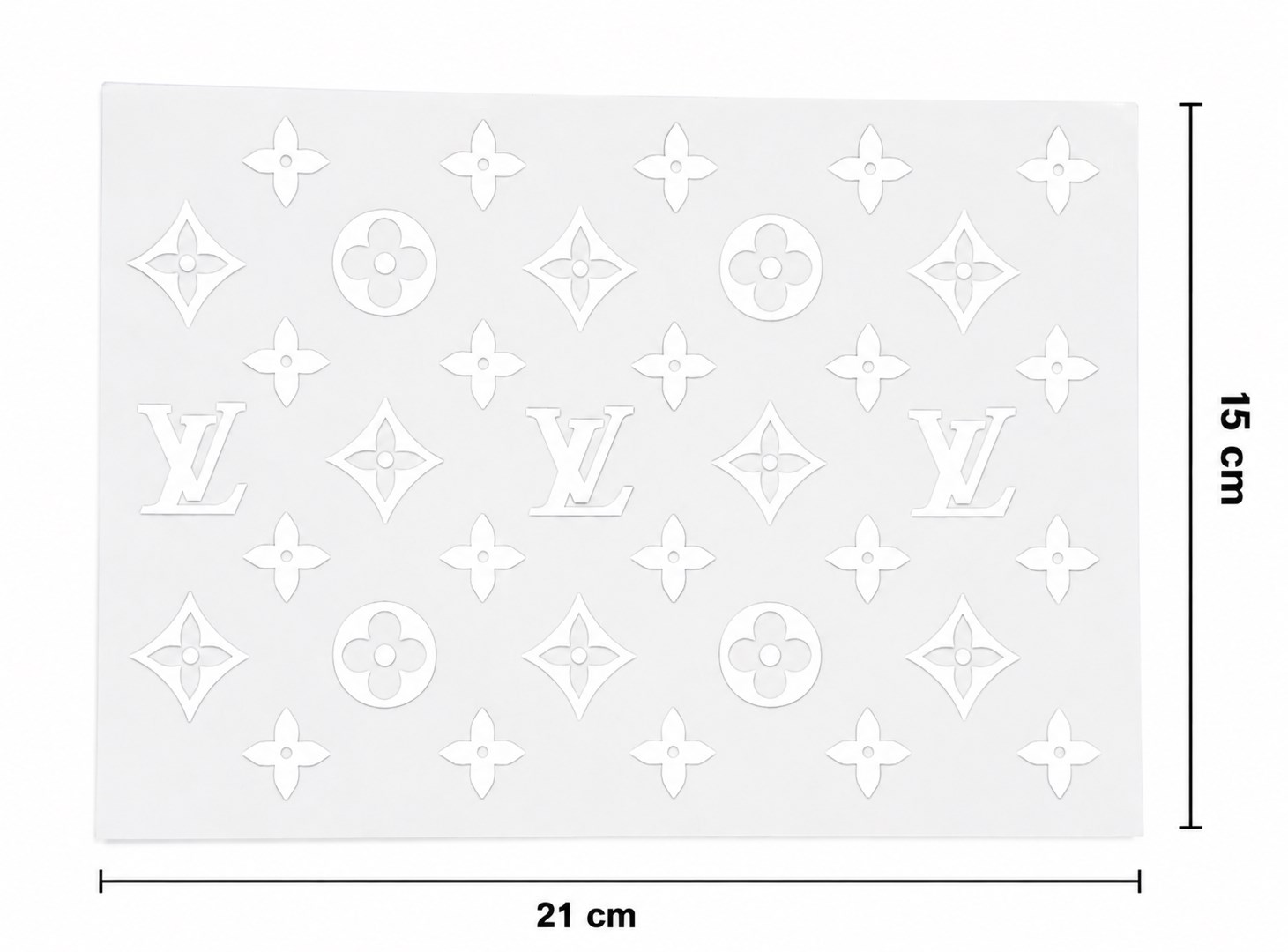 LV Sticker Seti A5 15x21 cm Beyaz Universal Dekoratif Etiket