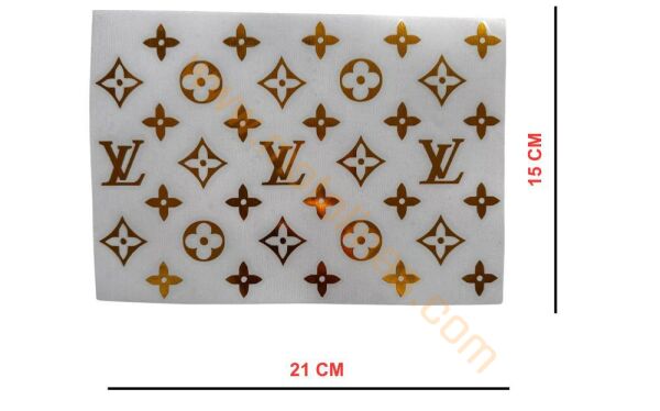 MOTOSİKLET OTOMOBİL BİSİKLET STİCKER SETİ [A5] VL 15x21cm GOLD