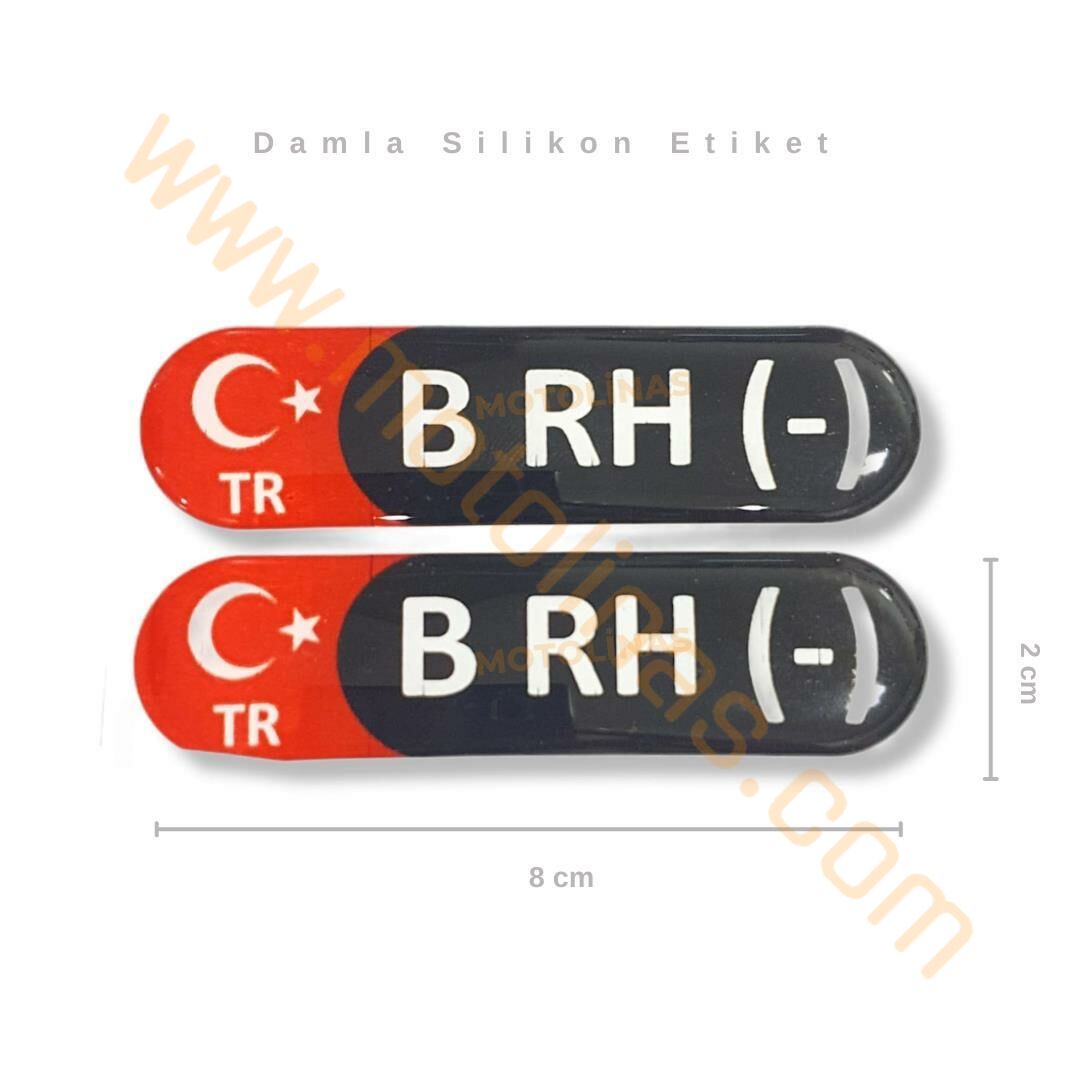 KAN GRUBU ETİKETİ 2 Lİ DAMLA  BRH- KAN GRUBU STİCKER SETİ SU GEÇİRMEZ
