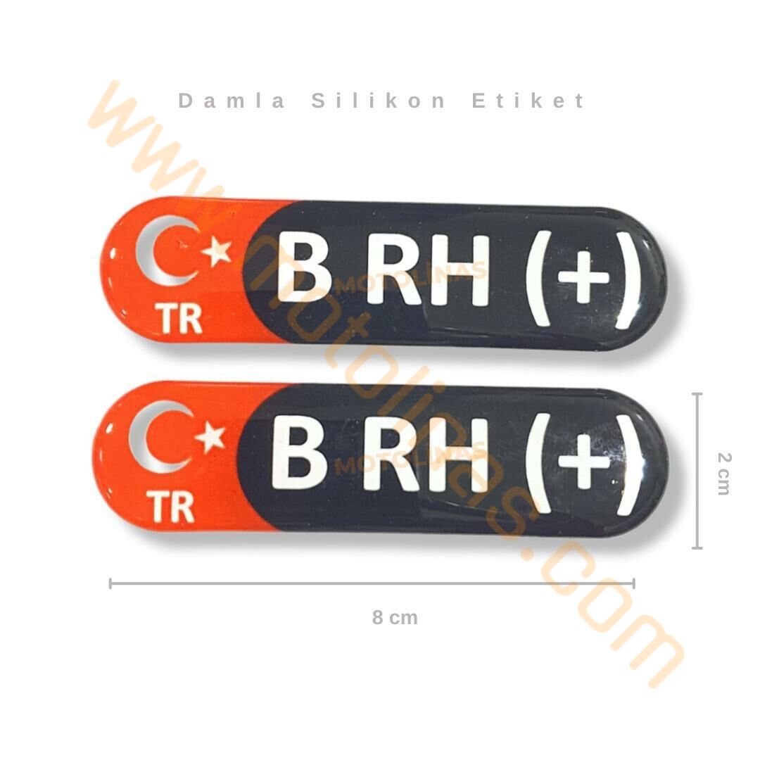 KAN GRUBU ETİKETİ 2 Lİ DAMLA  BRH+ KAN GRUBU STİCKER SETİ SU GEÇİRMEZ