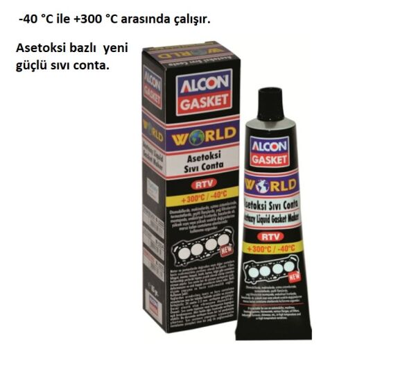 SIVI CONTA BAŞLIKLI+MENGENE [GRİ] WORLD ASETOKSİ 300° 50gr - ALCON