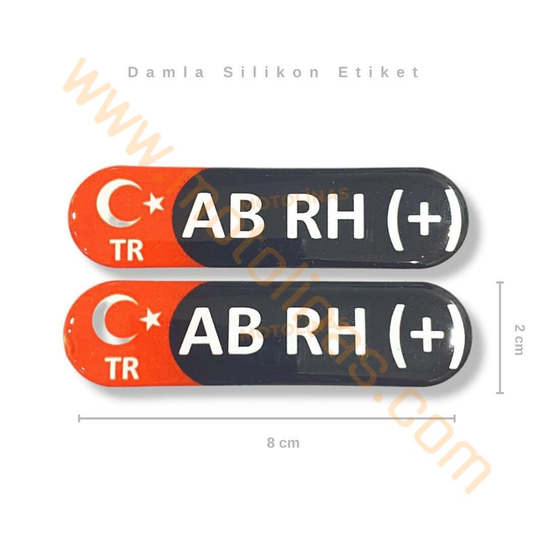 KAN GRUBU ETİKETİ 2 Lİ DAMLA  ABRH+ KAN GRUBU STİCKER SETİ SU GEÇİRMEZ