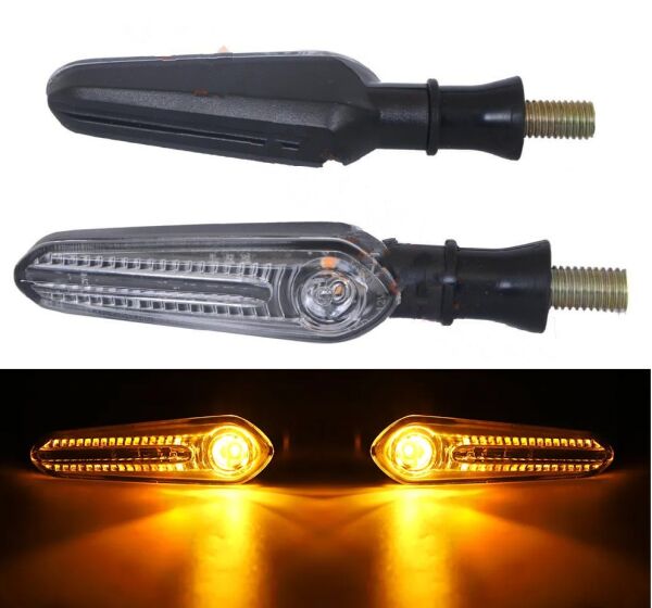 MOTOSİKLET LED SİNYAL SARI IŞIK - KAYAN LED TAKIM OPTİK CAMLI KIRILMAZ
