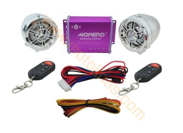 Motosiklet Mp3 Çalar Bluetooth+Işıklı+ Radyo + Alarm+ Usb girişi