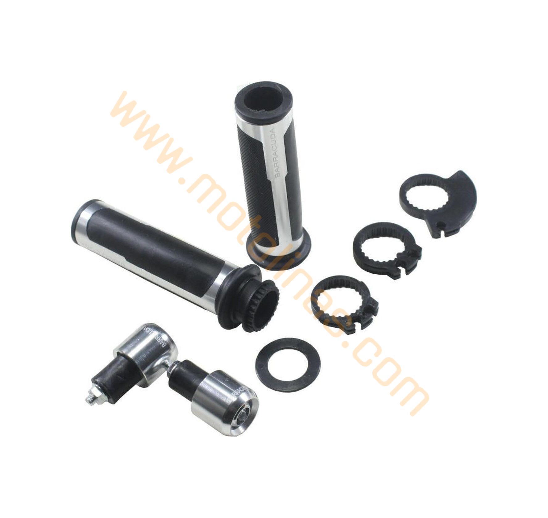 MOTOSİKLET BARACUDA ELCİK +TOPUZ TAKIM GRİ UNİVERSAL