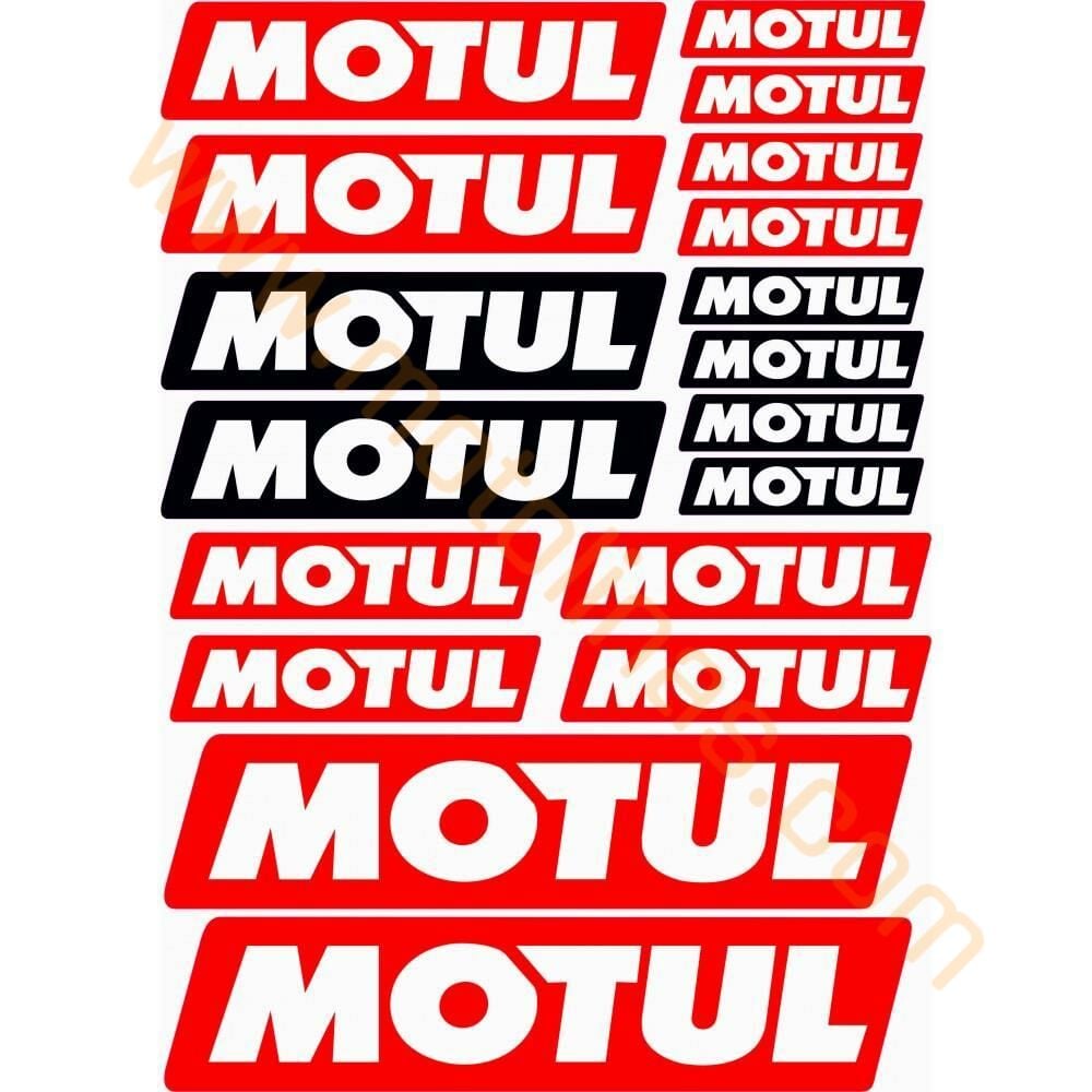 MOTUL 18 PARÇA STİCKER SETİ A4 ÇİFT RENK- UNİVERSAL