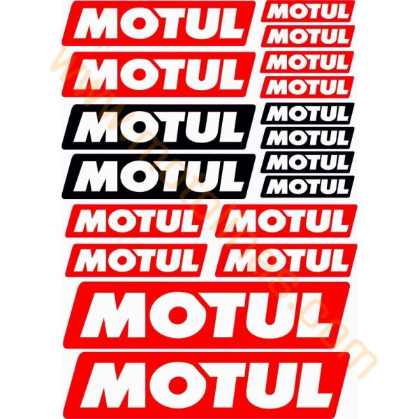 MOTUL 18 PARÇA STİCKER SETİ A4 ÇİFT RENK- UNİVERSAL