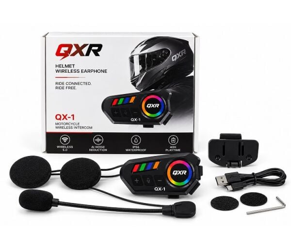 İnterkom [qxr - Ox1] Bluetooth 5.0 - 2 Kişi Eşleşme Rpg Aydınlatma