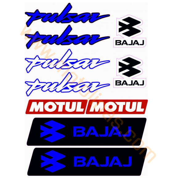 BAJAJ PULSAR STİCKER A4 SET LACİVERT 10 PARÇA LACİVERT