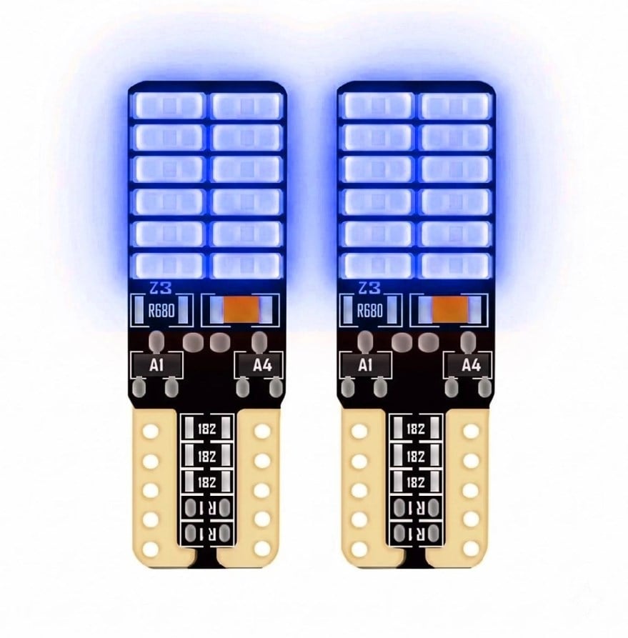 Dipsiz Ampül 12v-t10 [mavi] [adet Fiyat] 24 Ledli Park Ampülü