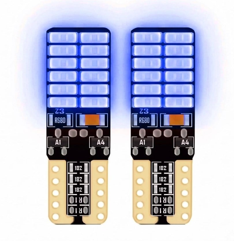 Dipsiz Ampül 12v-t10 [buz Mavi] [adet Fiyat] 24 Ledli Park Ampülü