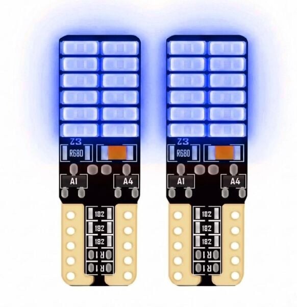 Dipsiz Ampül 12v-t10 [buz Mavi] [adet Fiyat] 24 Ledli Park Ampülü