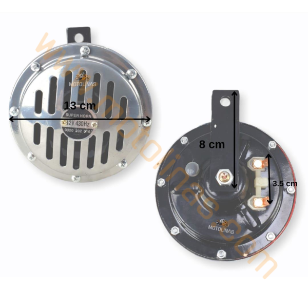 Hella Korna Çiftli 12 Volt Nikel Korna Süper TON BÜYÜK BOY 13 CM
