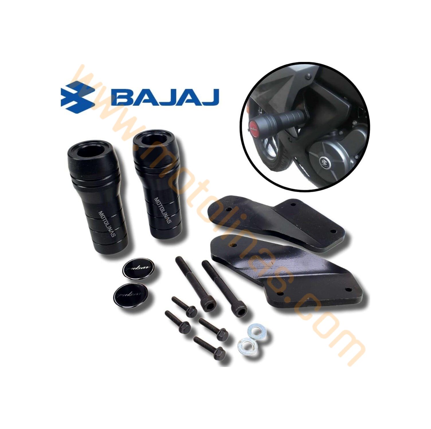Pulsar Rs200 Koruma Takozu 2 Li Set 12 Parça Siyah 2015-2024