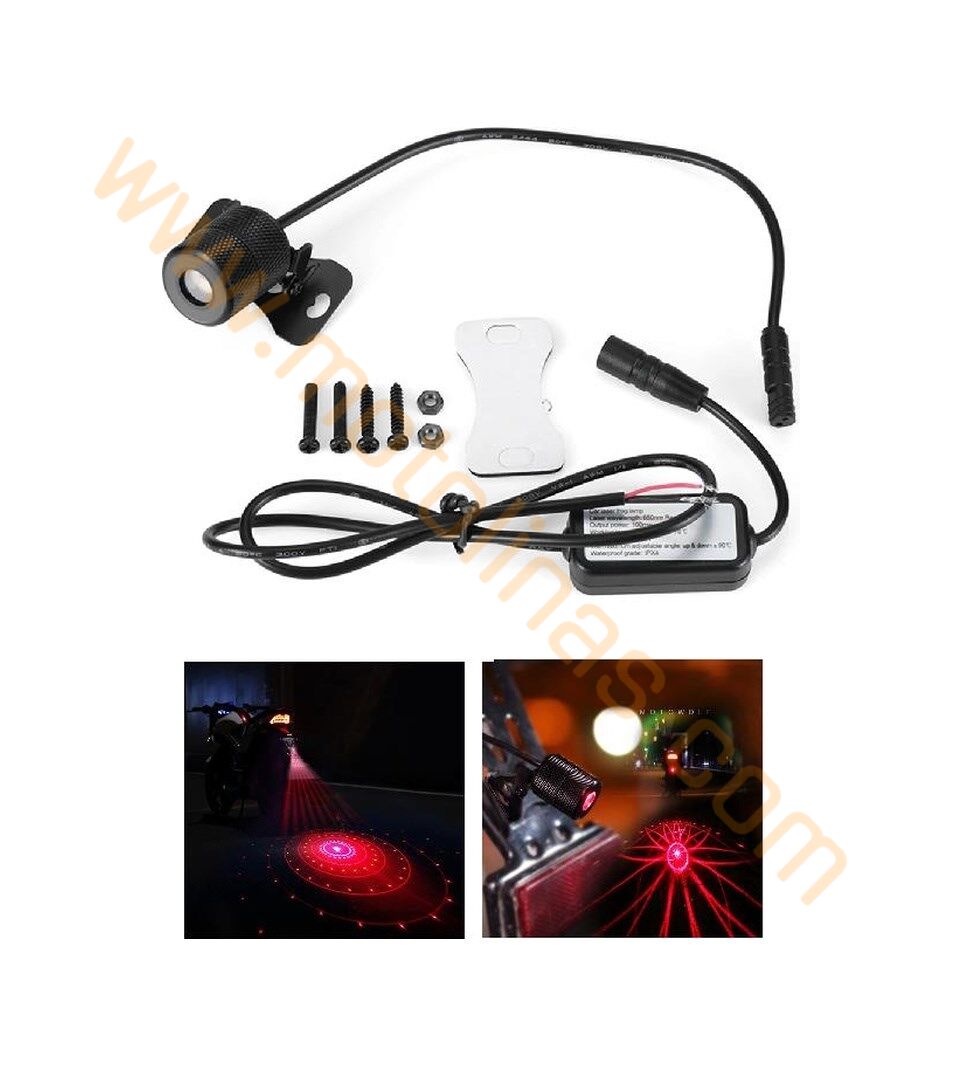 Motosiklet Led Yer Desen Işığı Tekli Bağlantılı Örümcek Ağ Desen