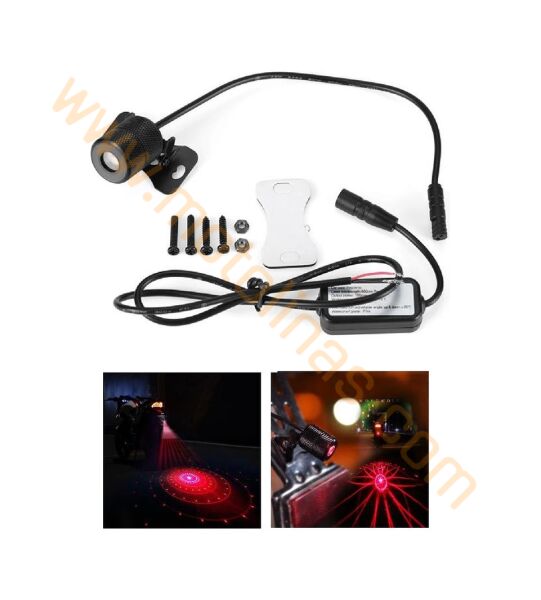 Motosiklet Led Yer Desen Işığı Tekli Bağlantılı Örümcek Ağ Desen