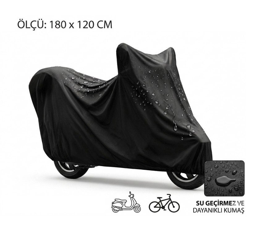Scooter Ebike Bisiklet Branda Toz Su Geçirmez 180x120cm Motosiklet Örtüsü Koruyucu Branda