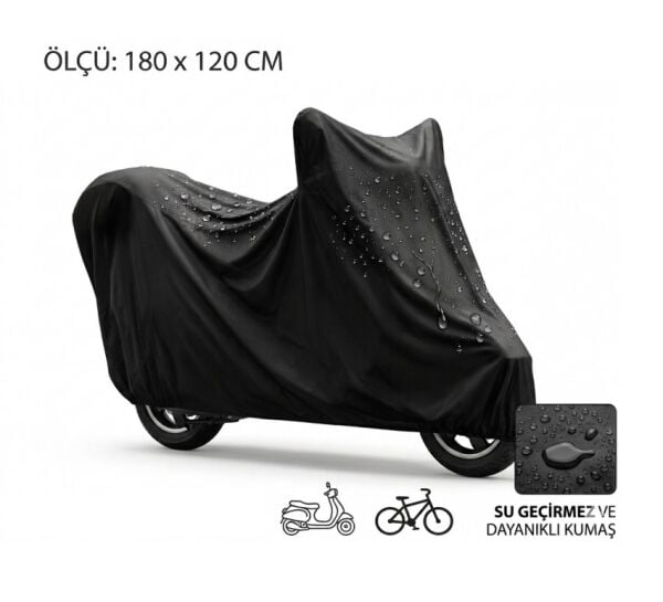 Scooter Ebike Bisiklet Branda Toz Su Geçirmez 180x120cm Motosiklet Örtüsü Koruyucu Branda