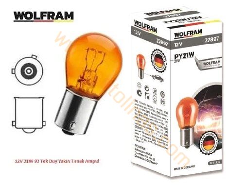 Ampul [yakın Tırnak] 12v 67 10w Turuncu Tek Duy Alman Malı - Wolfram