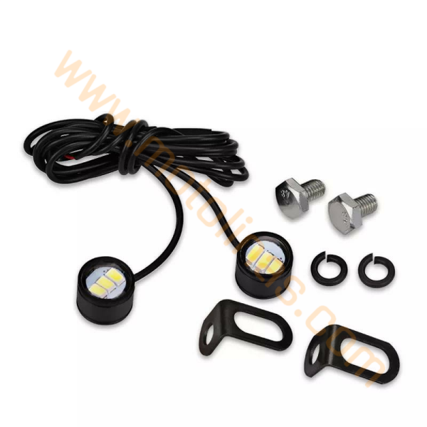 Motosiklet Led çakarlı lamba 12V spot balık gözü KARIŞIK RENK