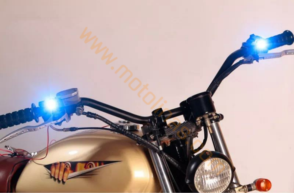 Motosiklet Led çakarlı lamba 12V spot balık gözü KARIŞIK RENK