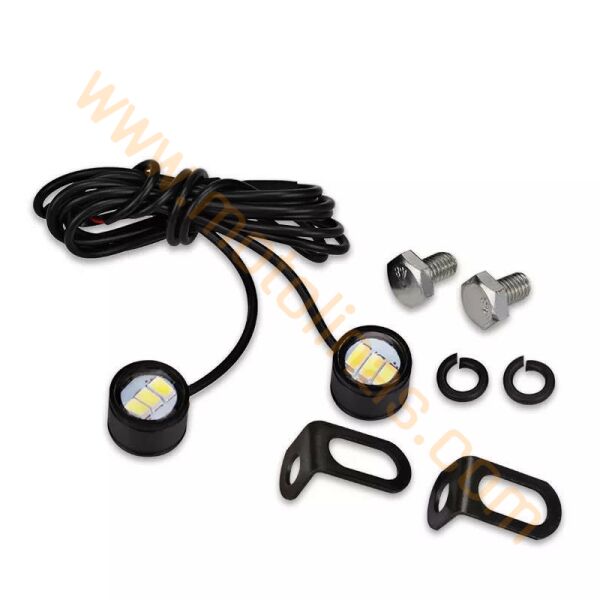 Motosiklet Led çakarlı lamba 12V spot balık gözü KARIŞIK RENK