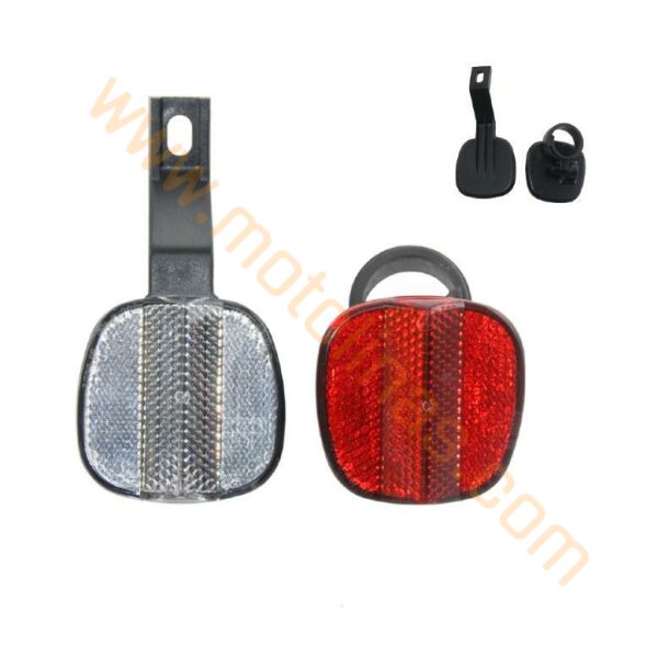 BİSİKLET REFLEKTÖR SETİ BRAKETLİ ÖN + ARKA