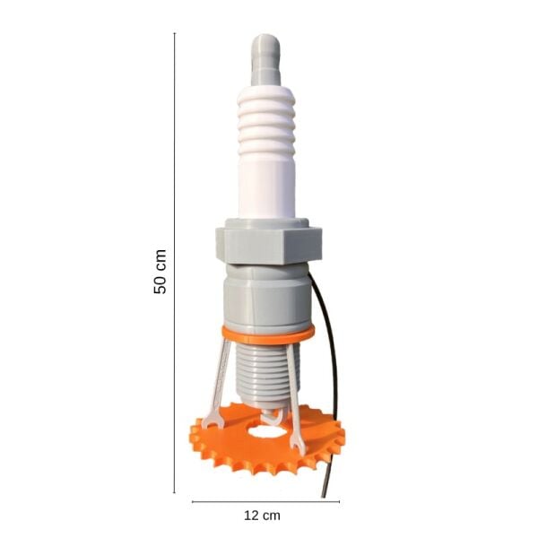 3D Motosiklet Buji Tasarımlı RGB LED Duvar Lambası – Motorcu Dekoru