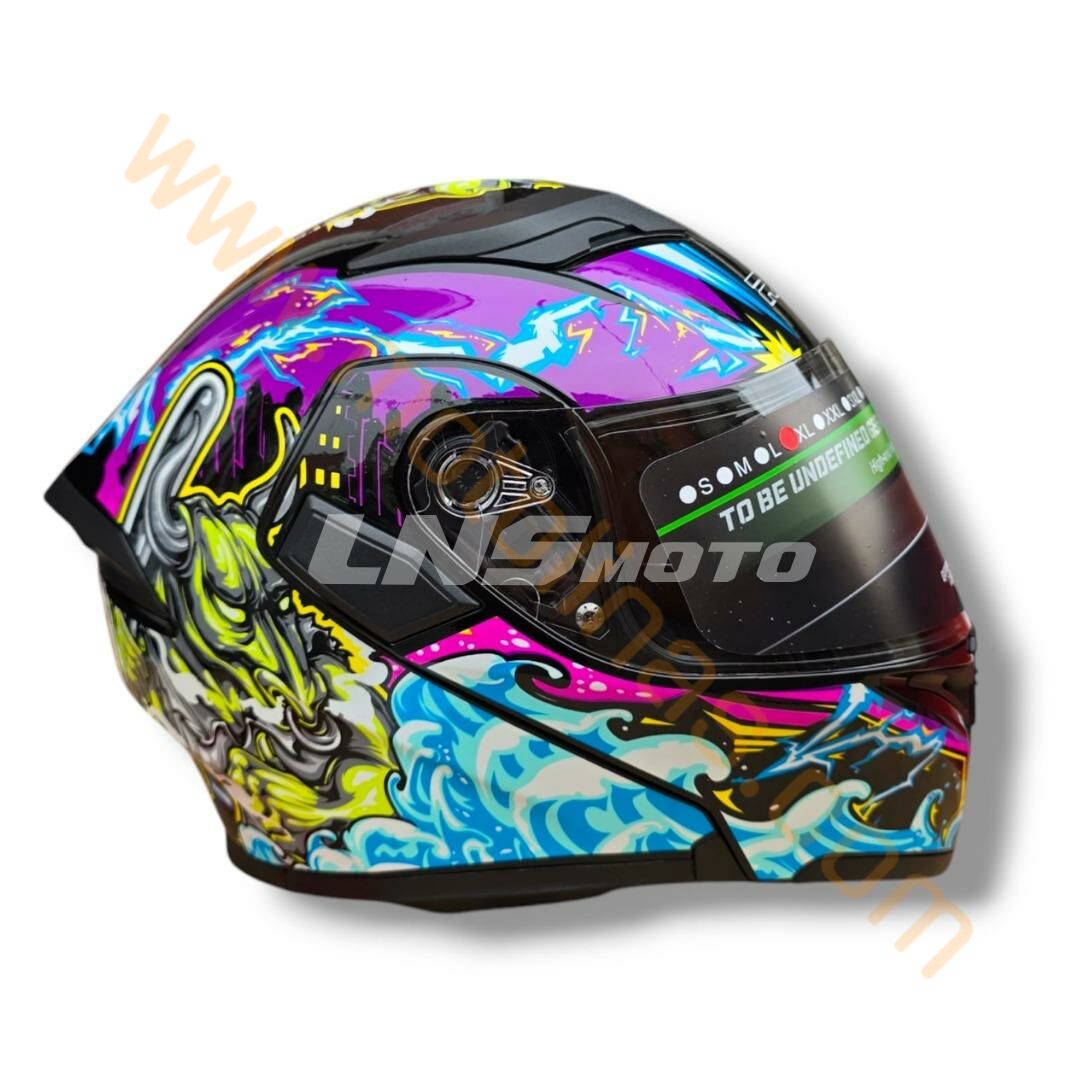 RHKC ÇENE AÇILIR VİZÖRLÜ KASK ( E BELGELİ ) BIG MONSTER [ XL ]