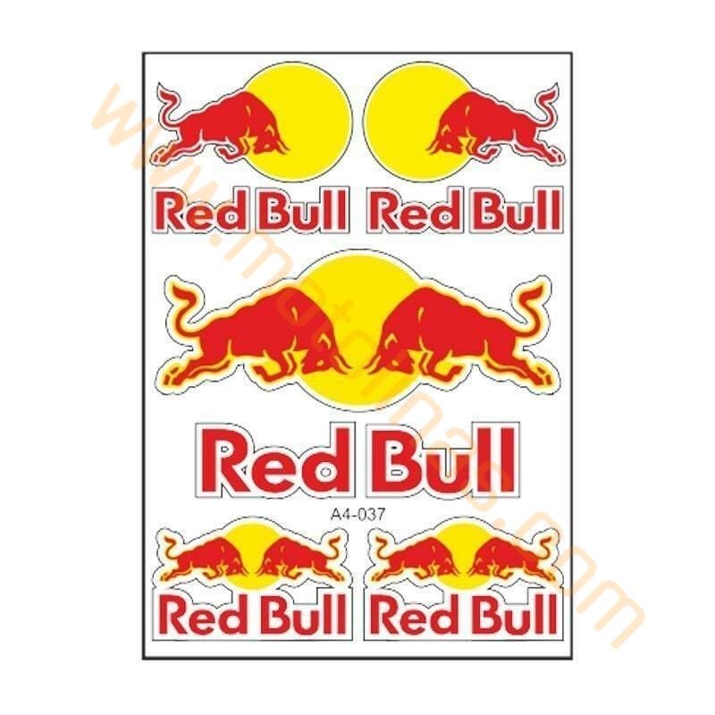 MOTOSİKLET OTOMOBİL BİSİKLET STİCKER RED BULL MODEL A4 BOYUT