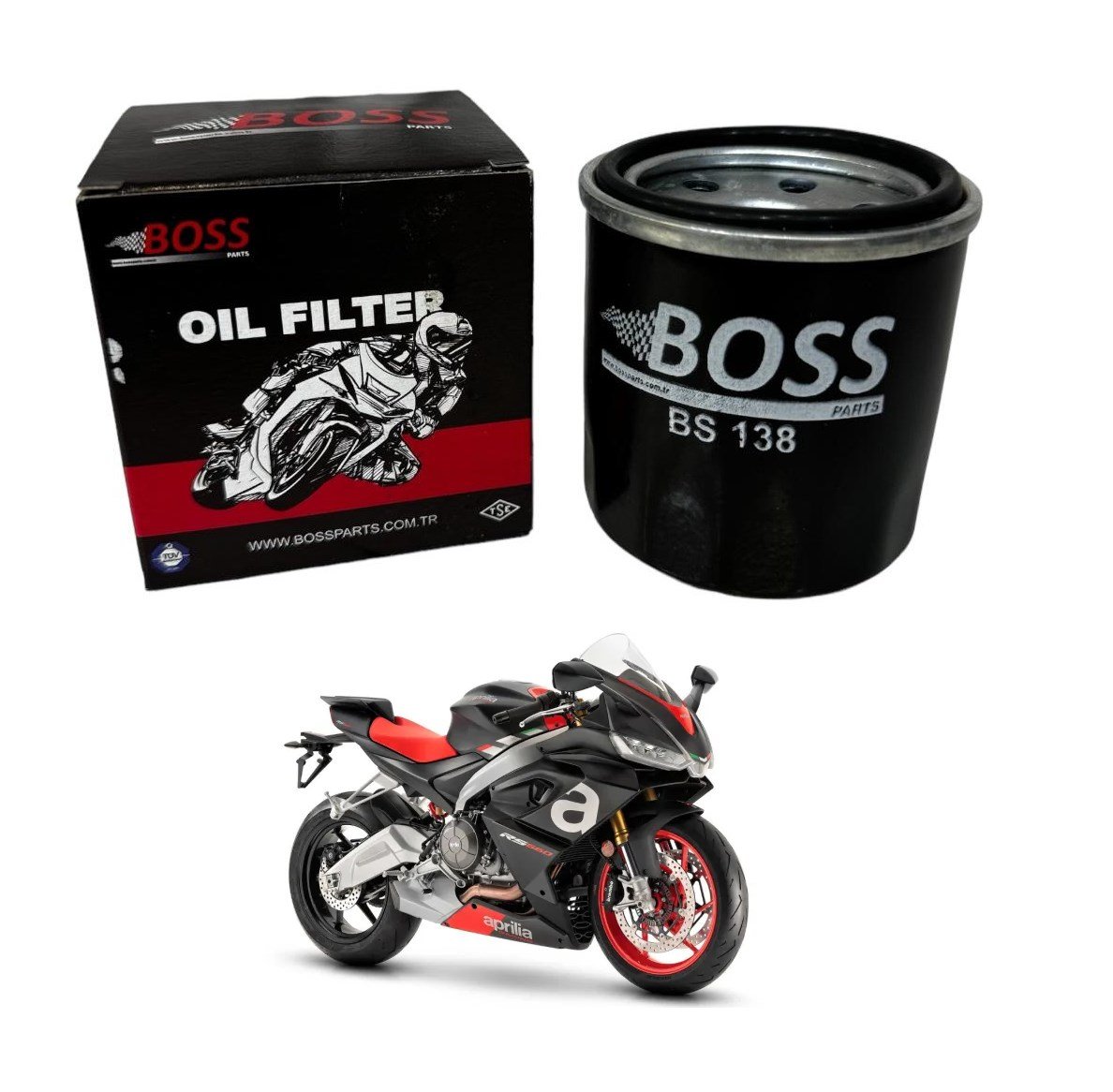 Aprilia RS660 2021 2022 Yağ Filtresi Boss Marka TÜV TSE Onaylı Motor Yağ Filtresi