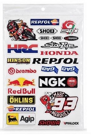 Sponsor Etiketleri A4 [fosforlu - Folyo] İthal Sticker [karşık Model]