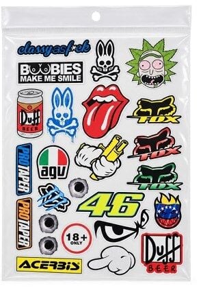 Sponsor Etiketleri A4 [fosforlu - Folyo] İthal Sticker [karşık Model]