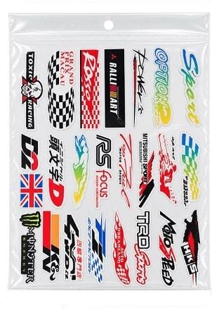 Sponsor Etiketleri A4 [fosforlu - Folyo] İthal Sticker [karşık Model]
