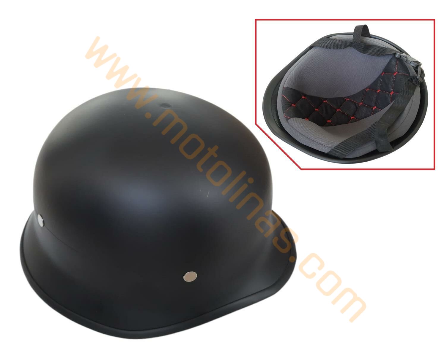 MOTOSİKLET NAZİ MODEL KASK [MAT SİYAH]