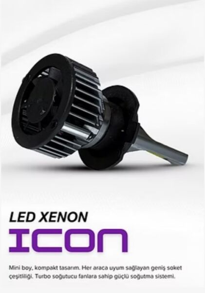 Kingstar LED Xenon H4 Beyaz Kısa Tip Kasa Fanlı Ampul Adet Fiyat Motosiklet Araba Far Ampulü