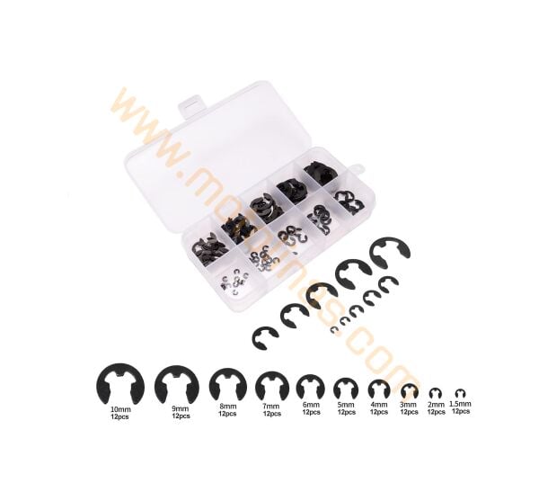 MOTOSİKLET ŞANZIMAN SEGMAN SETİ 120 PARÇA 1.5-10mm, ŞANZUMAN SEKMAN SETİ