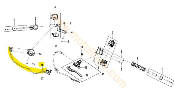 CF MOTO SR250 (2021-2022) 1. GAZ TELİ OEM