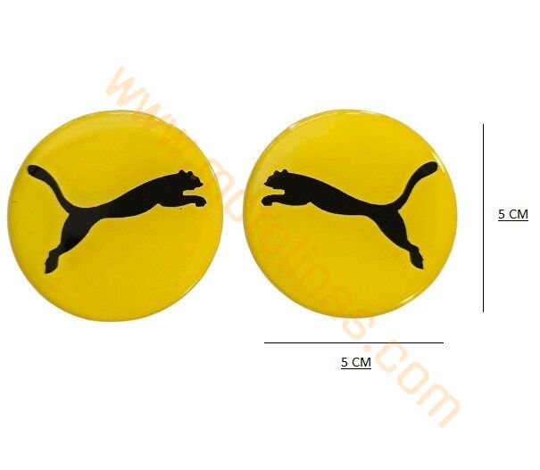Damla Sticker 2 Li [5x5cm] Puma/sarı Damla Silikon Etiket