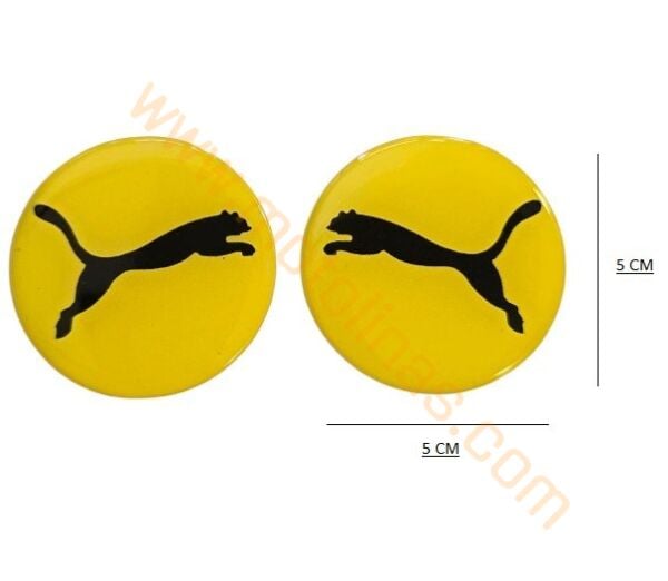Damla Sticker 2 Li [5x5cm] Puma/sarı Damla Silikon Etiket
